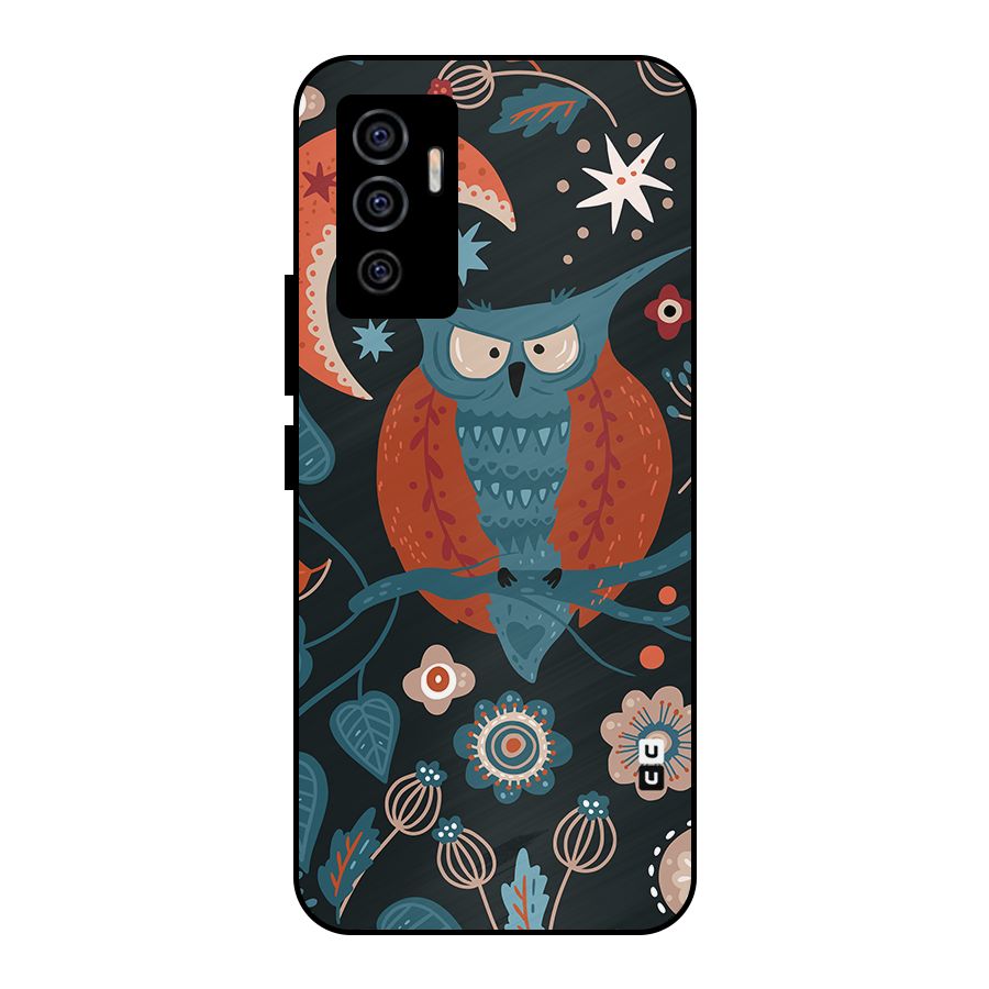 Nordic Arts Owl Moon Metal Back Case for Vivo V23e