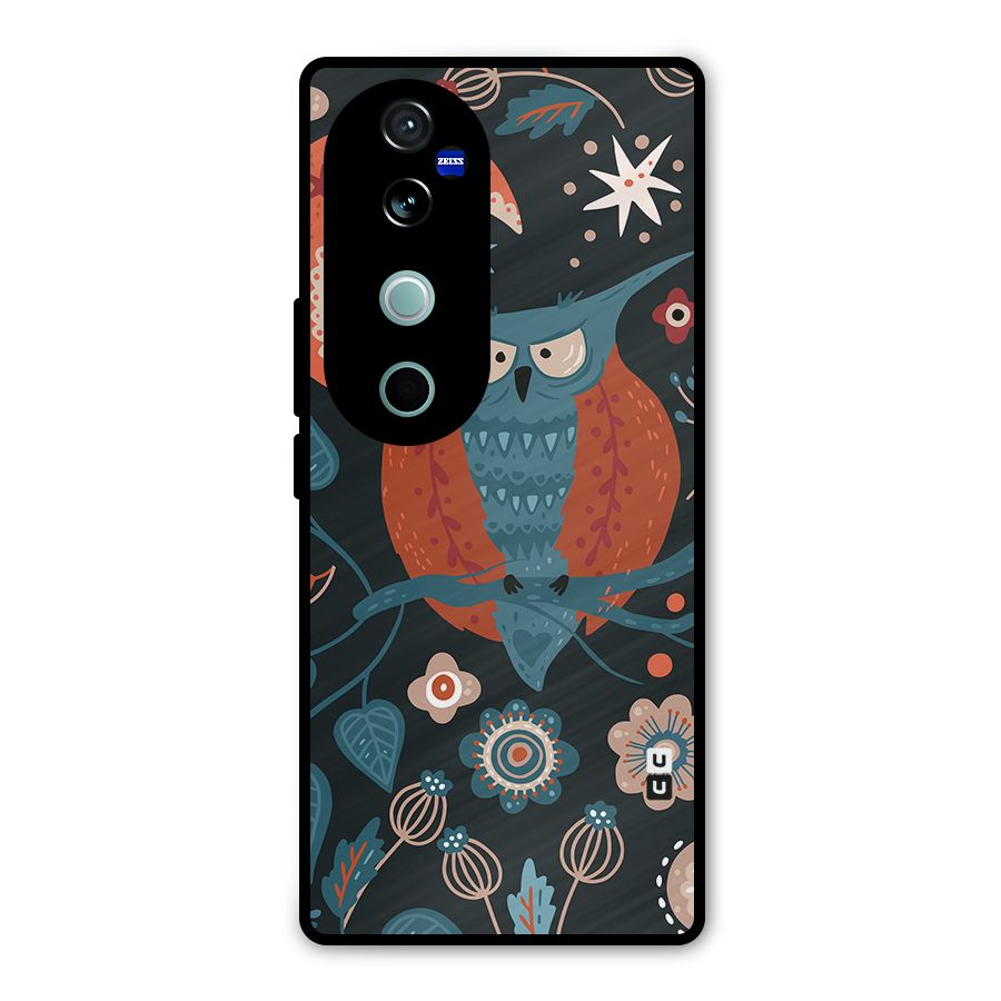 Nordic Arts Owl Moon Metal Back Case for Vivo V40