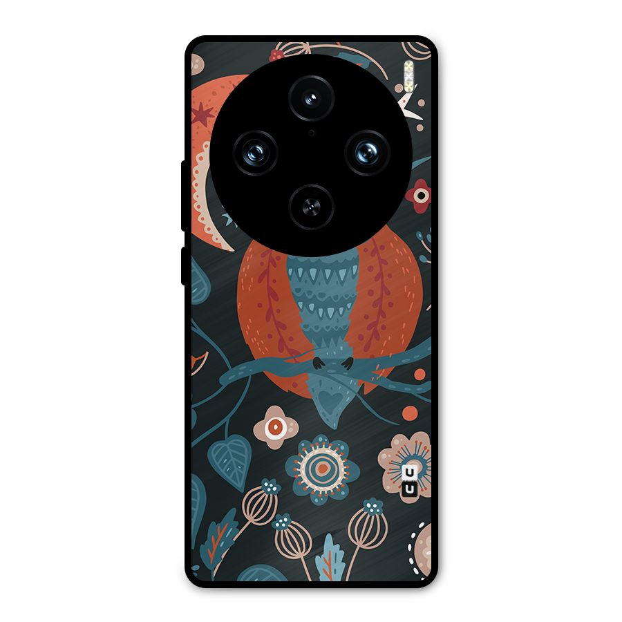 Nordic Arts Owl Moon Metal Back Case for Vivo X100 Pro