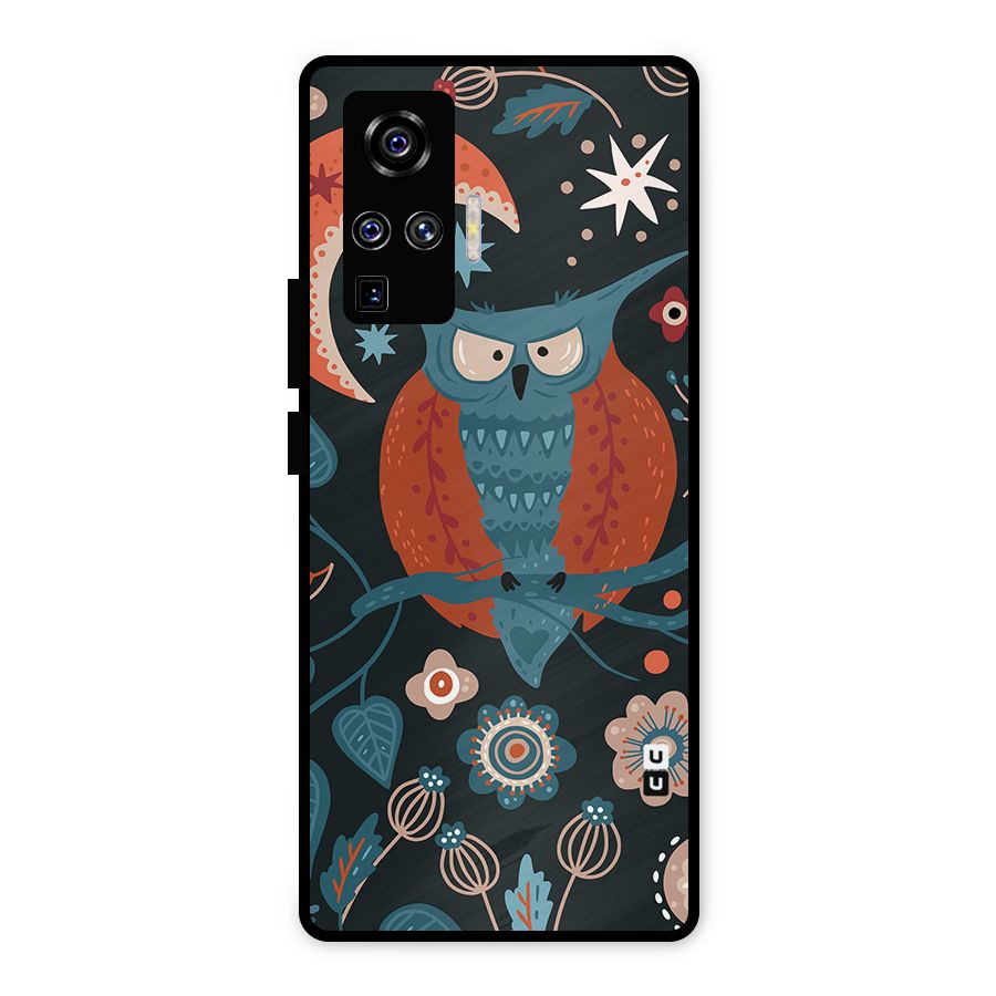 Nordic Arts Owl Moon Metal Back Case for Vivo X50 Pro