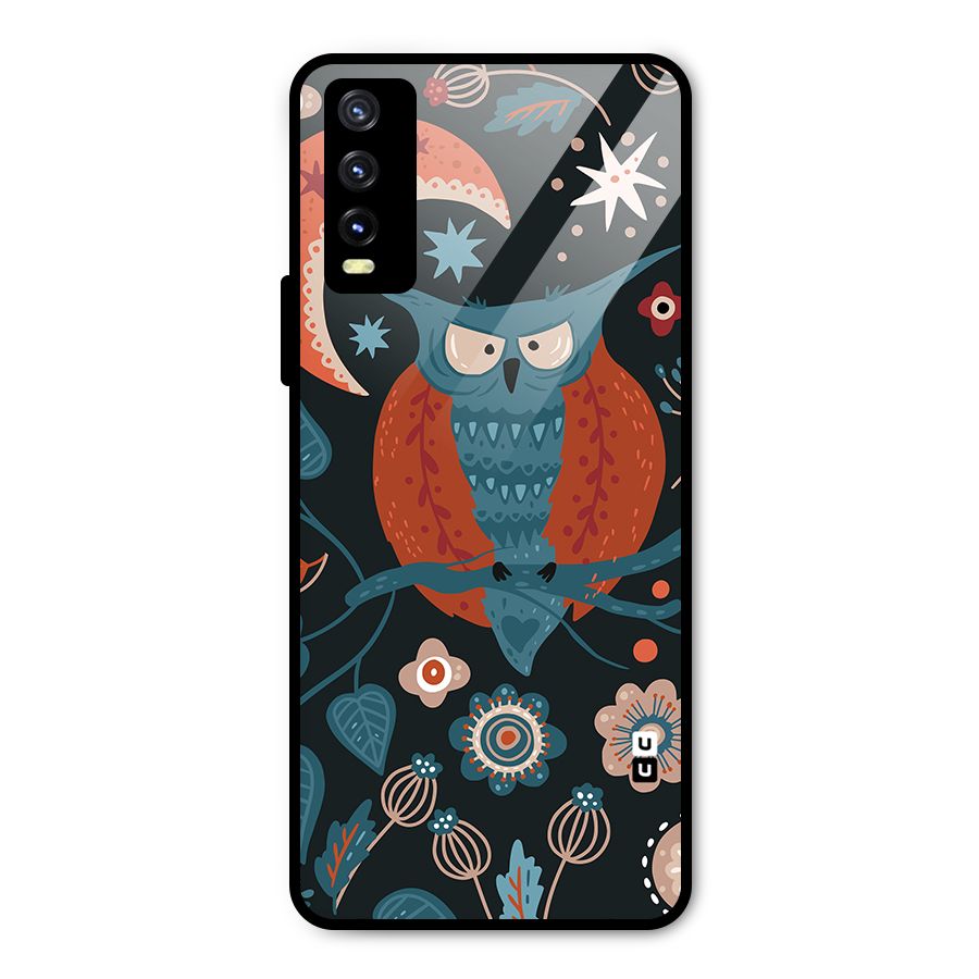 Nordic Arts Owl Moon Metal Back Case for Vivo Y20g