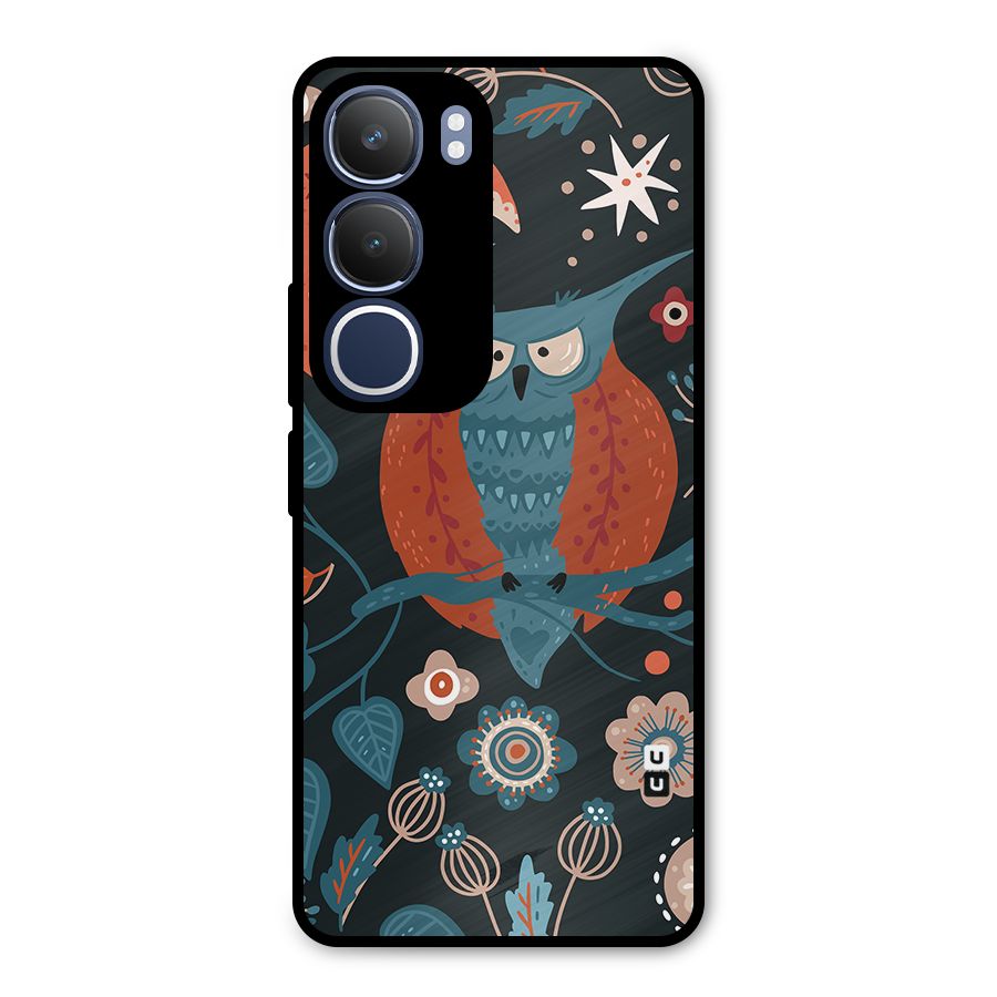 Nordic Arts Owl Moon Metal Back Case for Vivo Y29
