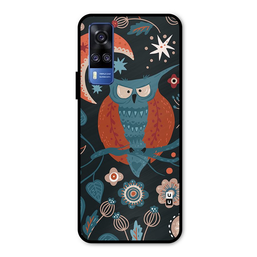 Nordic Arts Owl Moon Metal Back Case for Vivo Y31