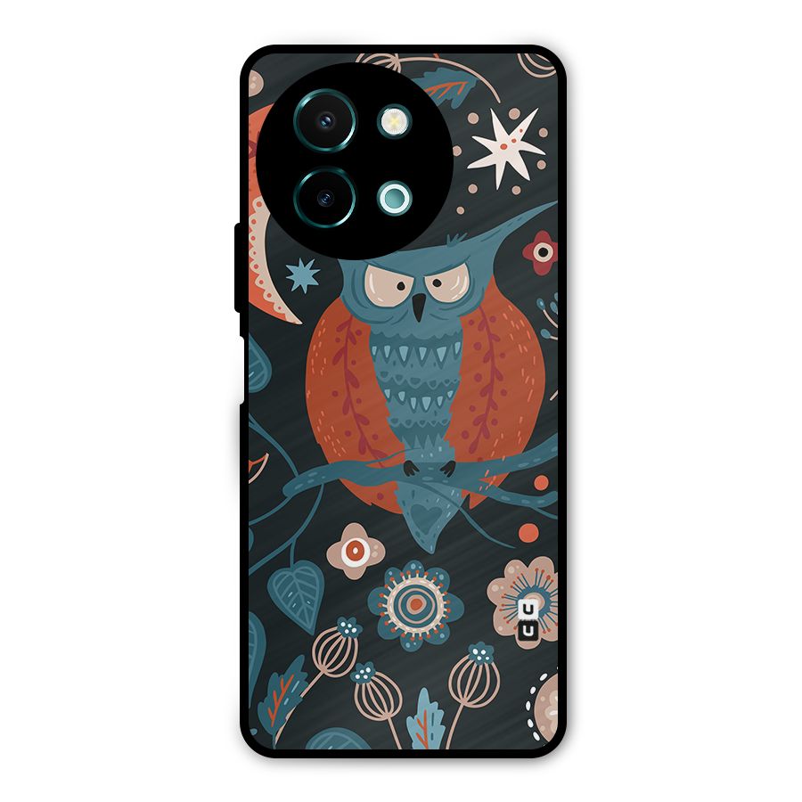 Nordic Arts Owl Moon Metal Back Case for Vivo Y58
