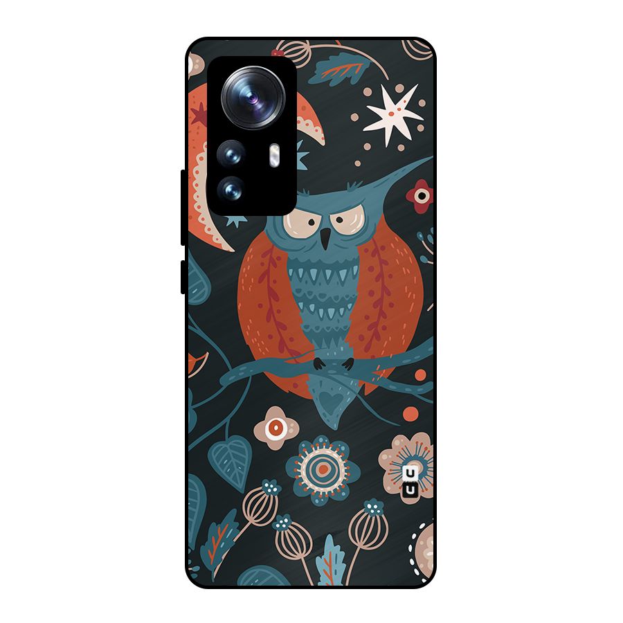Nordic Arts Owl Moon Metal Back Case for Xiaomi 12 Pro