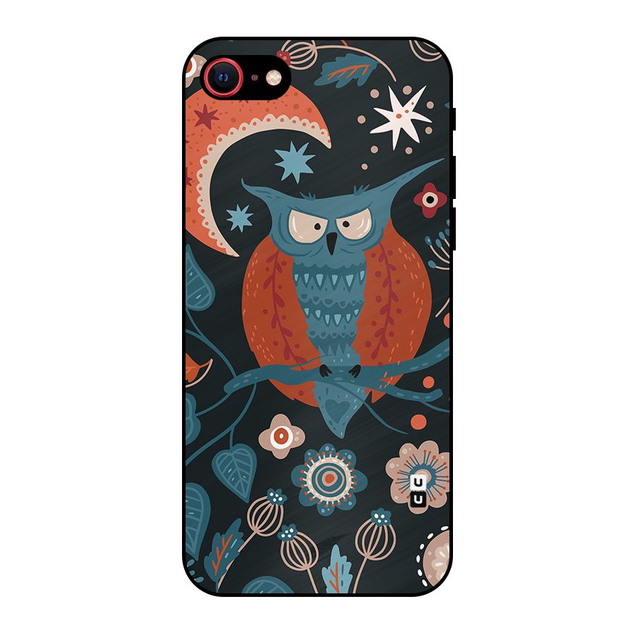 Nordic Arts Owl Moon Metal Back Case for iPhone 8