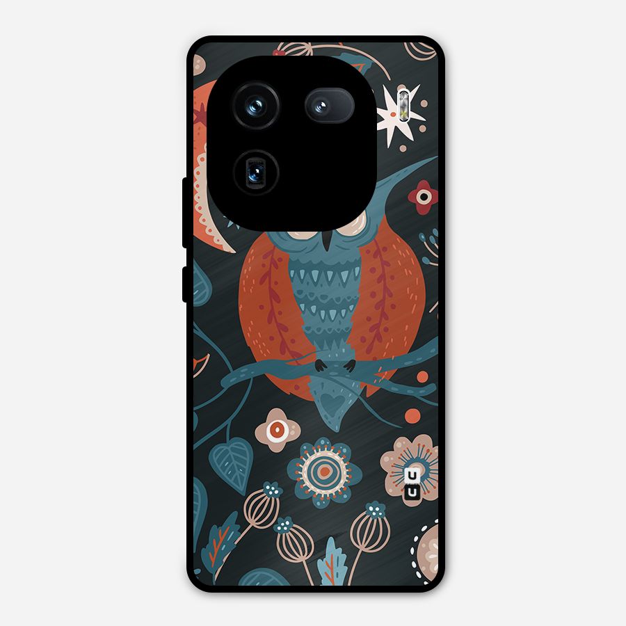 Nordic Arts Owl Moon Metal Back Case for iQOO 12