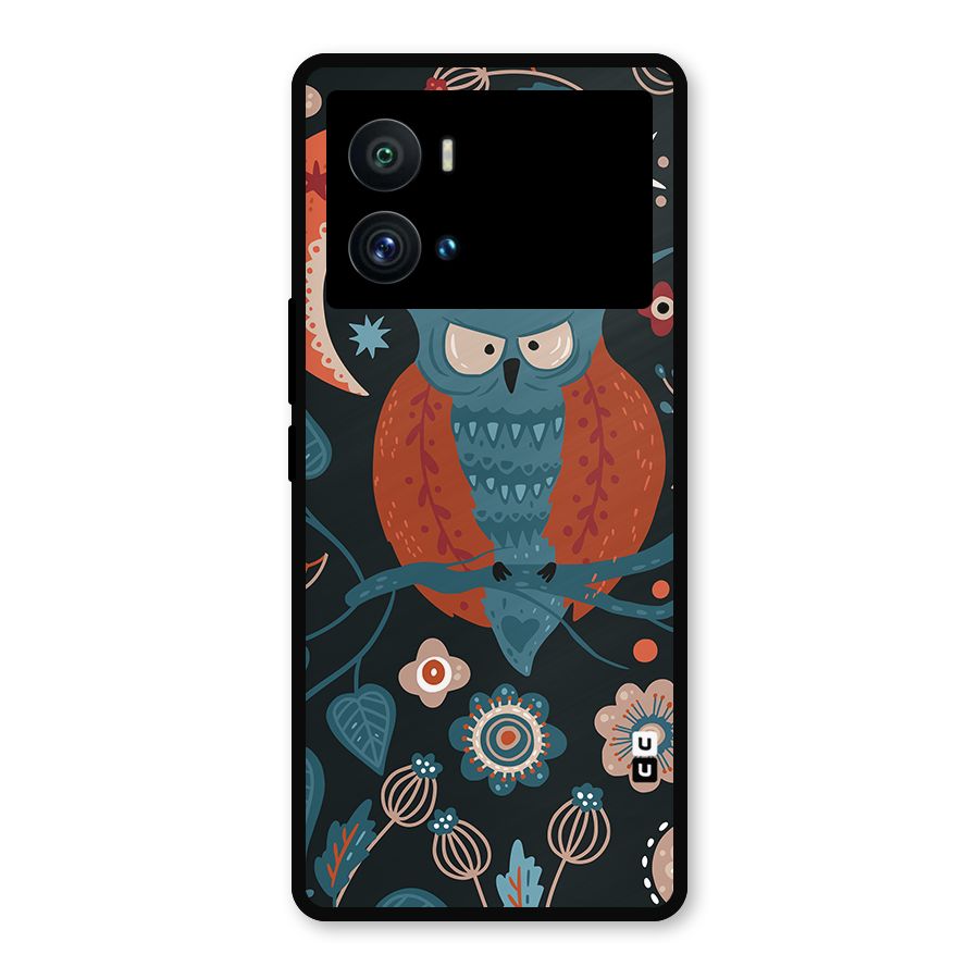 Nordic Arts Owl Moon Metal Back Case for iQOO 9 Pro