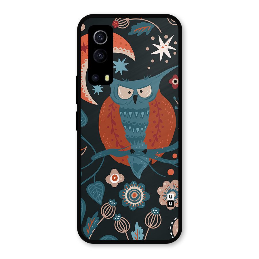 Nordic Arts Owl Moon Metal Back Case for iQOO Z3
