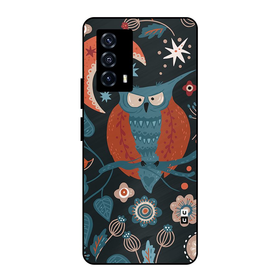 Nordic Arts Owl Moon Metal Back Case for iQOO Z5