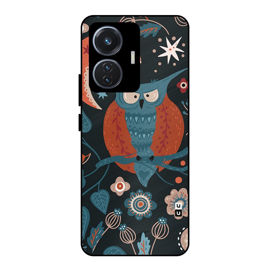 Nordic Arts Owl Moon Metal Back Case for iQOO Z6 44W