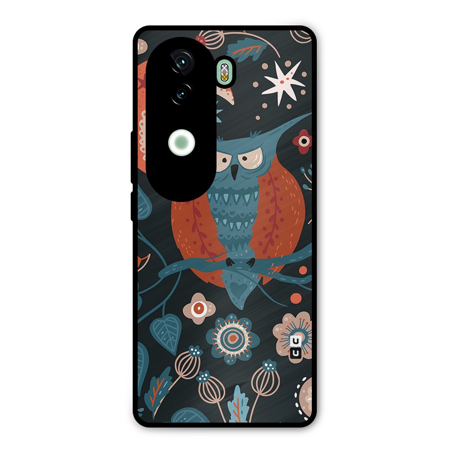 Nordic Arts Owl Moon Metal Back Case for iQOO Z9s