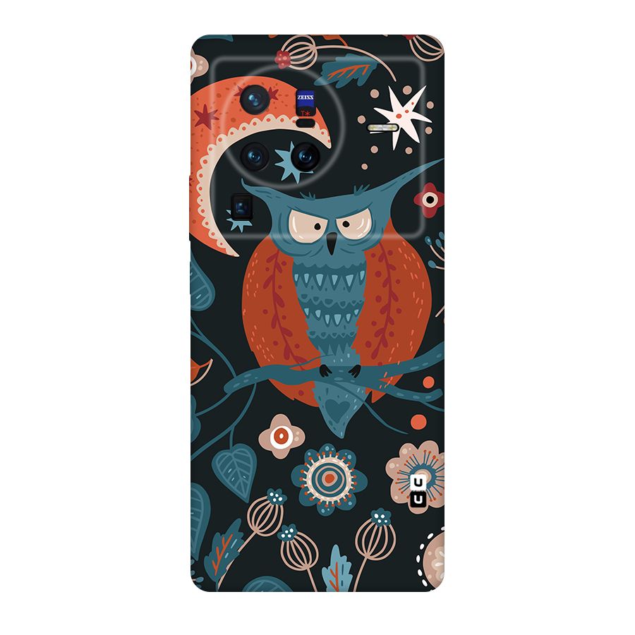 Nordic Arts Owl Moon Original Polycarbonate Back Case for Vivo X80