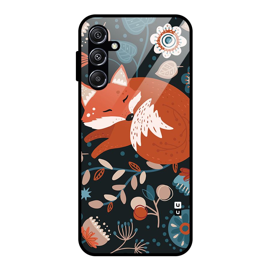 Nordic Arts Sleeping Fox Glass Back Case for Galaxy M34 5G