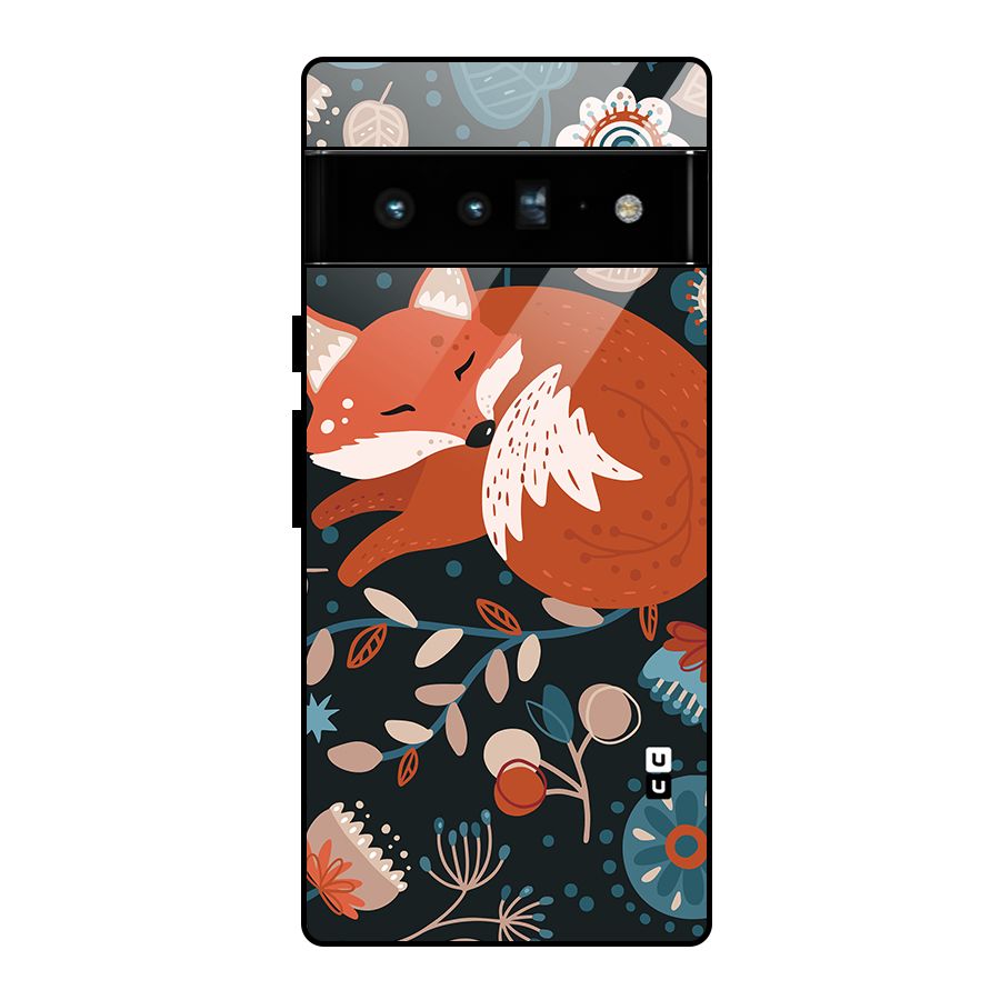 Nordic Arts Sleeping Fox Glass Back Case for Google Pixel 6 Pro