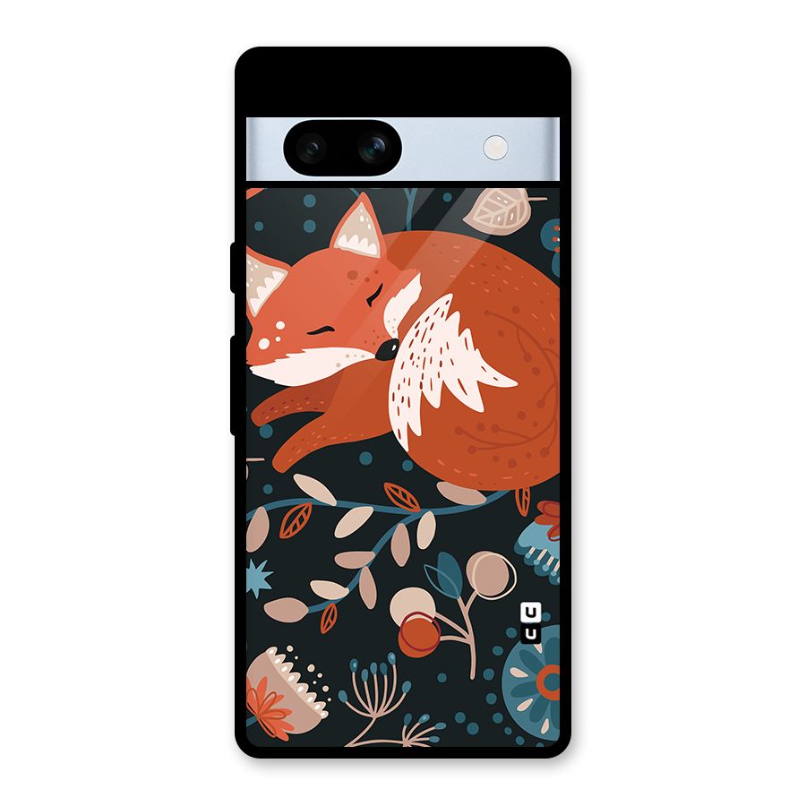 Nordic Arts Sleeping Fox Glass Back Case for Google Pixel 7a