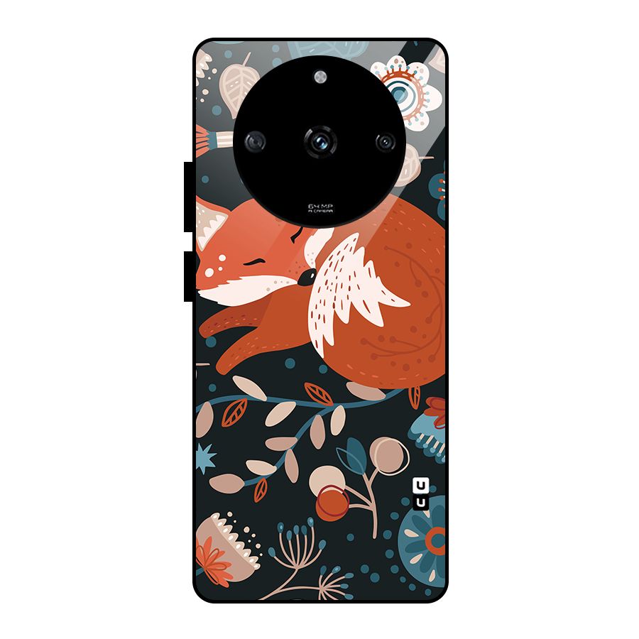 Nordic Arts Sleeping Fox Glass Back Case for Realme Narzo 60 5G