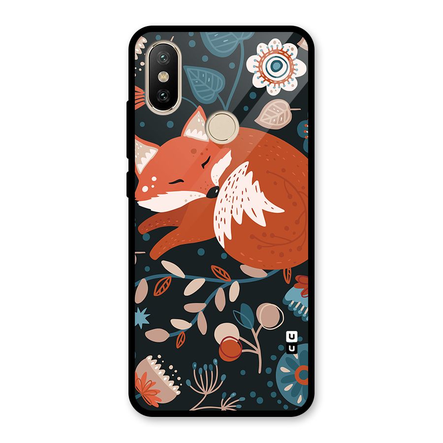 Nordic Arts Sleeping Fox Glass Back Case for Redmi A2
