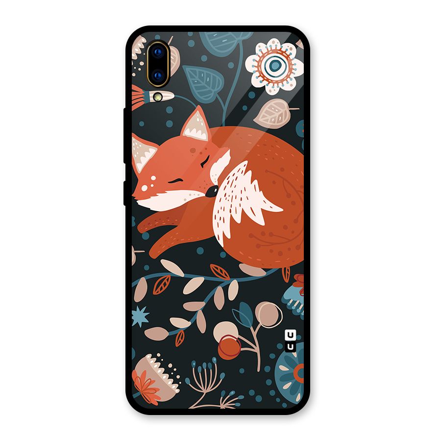 Nordic Arts Sleeping Fox Glass Back Case for Vivo V11 Pro