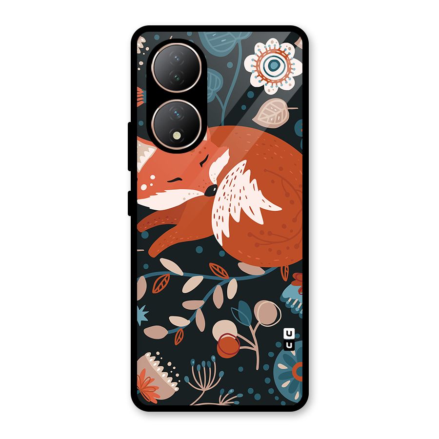 Nordic Arts Sleeping Fox Glass Back Case for Vivo Y100A