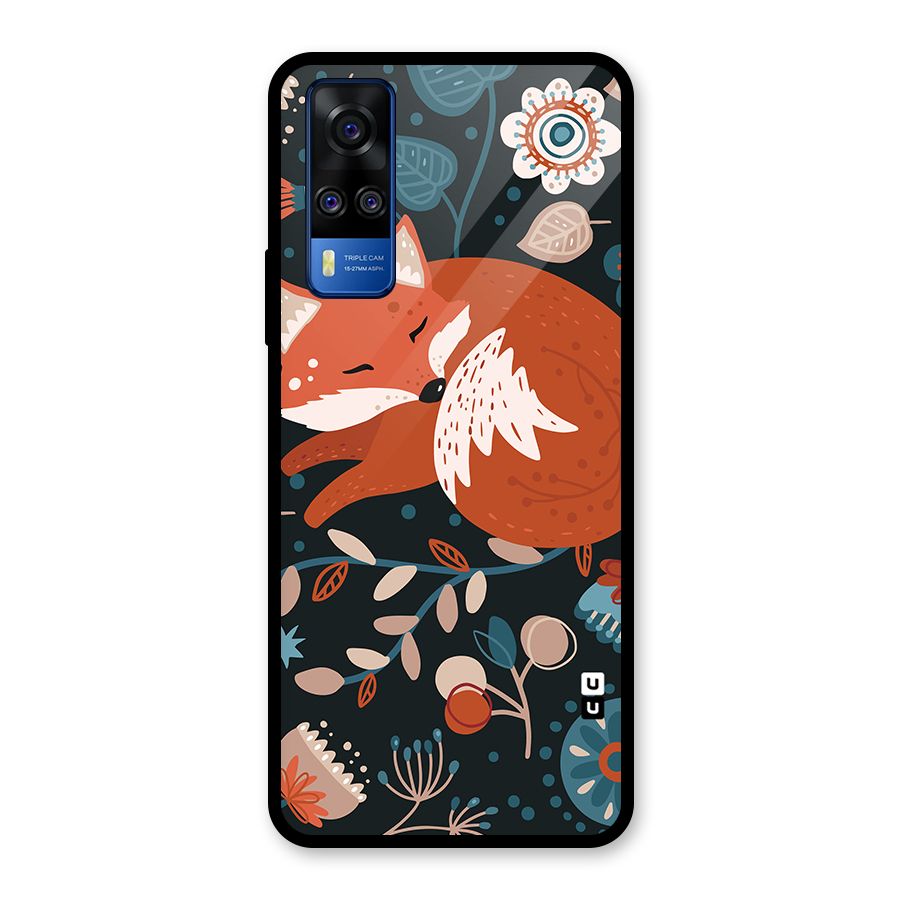 Nordic Arts Sleeping Fox Glass Back Case for Vivo Y31