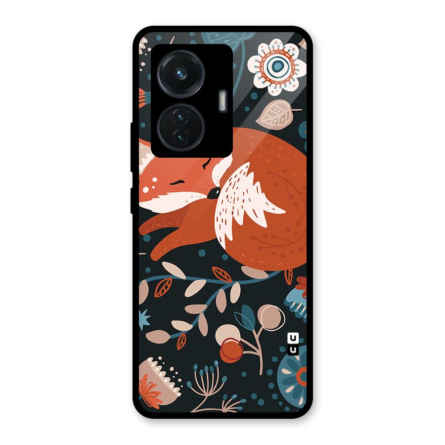 Nordic Arts Sleeping Fox Glass Back Case for iQOO Z6 44W