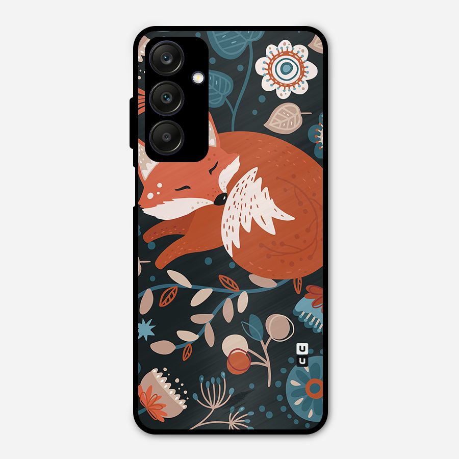 Nordic Arts Sleeping Fox Metal Back Case for Galaxy A25 5G