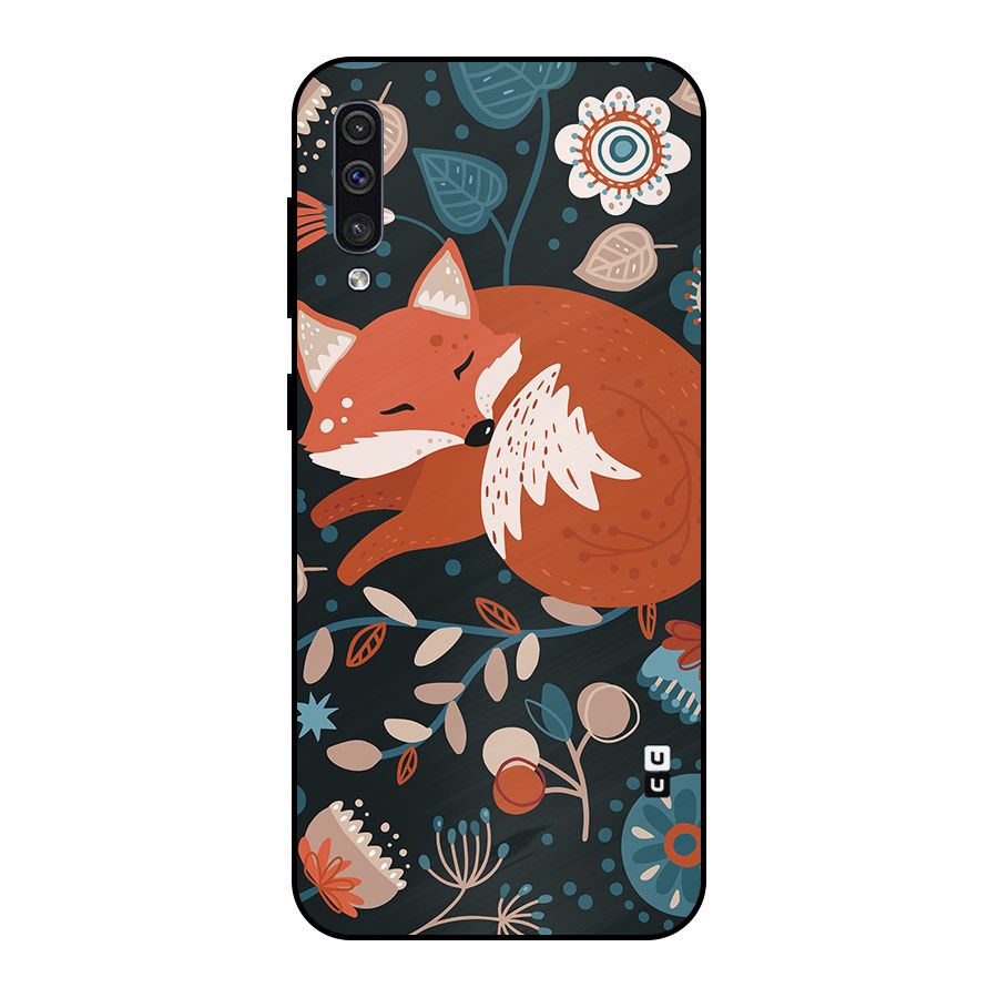 Nordic Arts Sleeping Fox Metal Back Case for Galaxy A30s