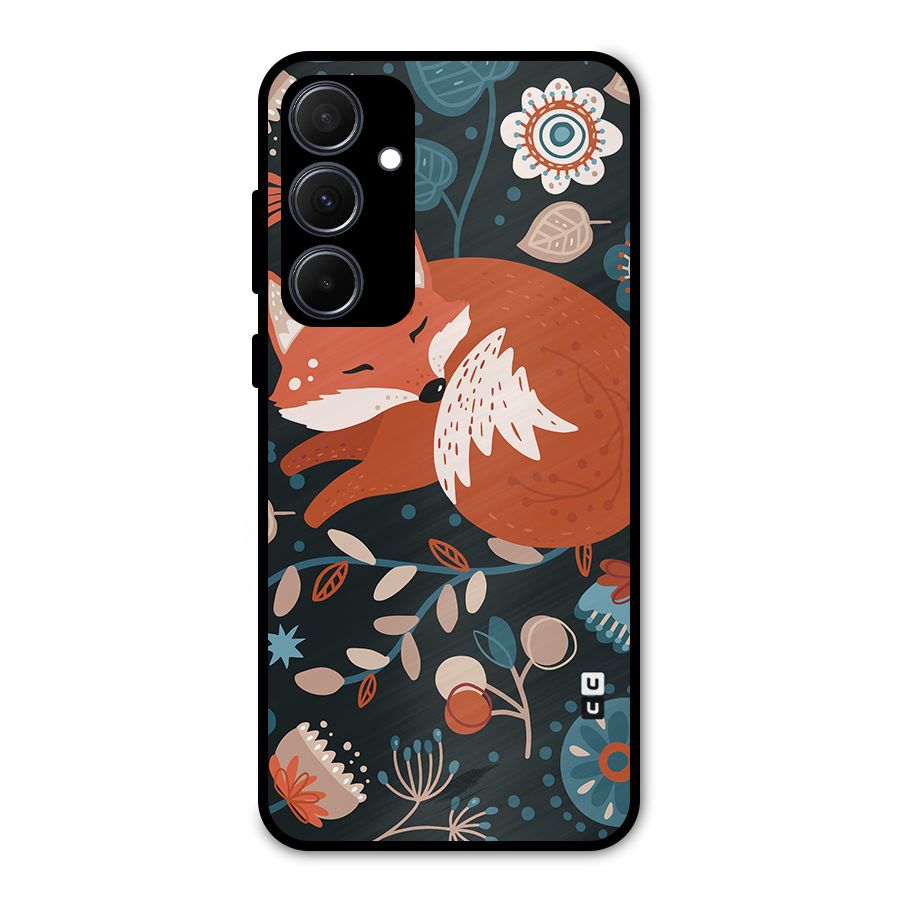 Nordic Arts Sleeping Fox Metal Back Case for Galaxy A35