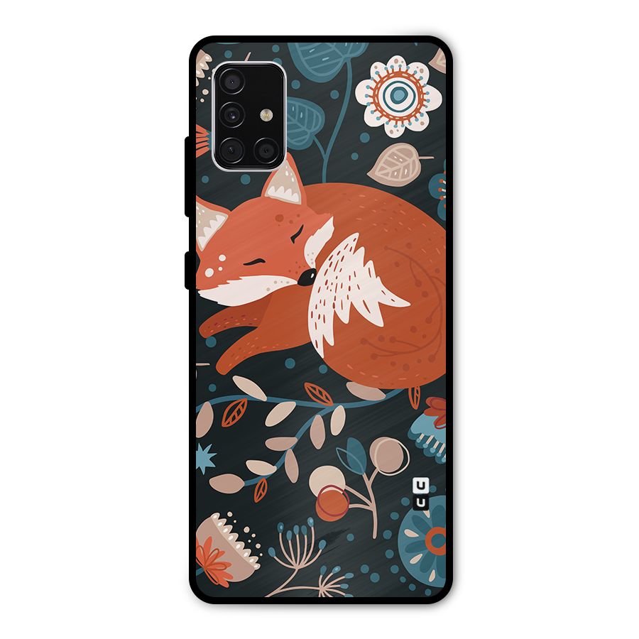 Nordic Arts Sleeping Fox Metal Back Case for Galaxy A51