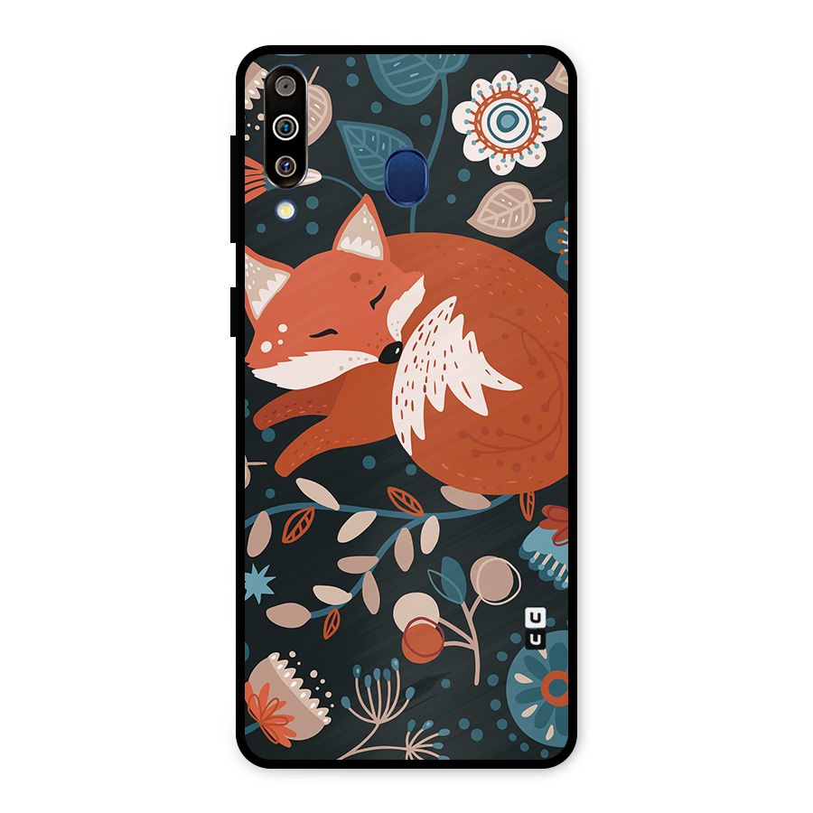 Nordic Arts Sleeping Fox Metal Back Case for Galaxy M30