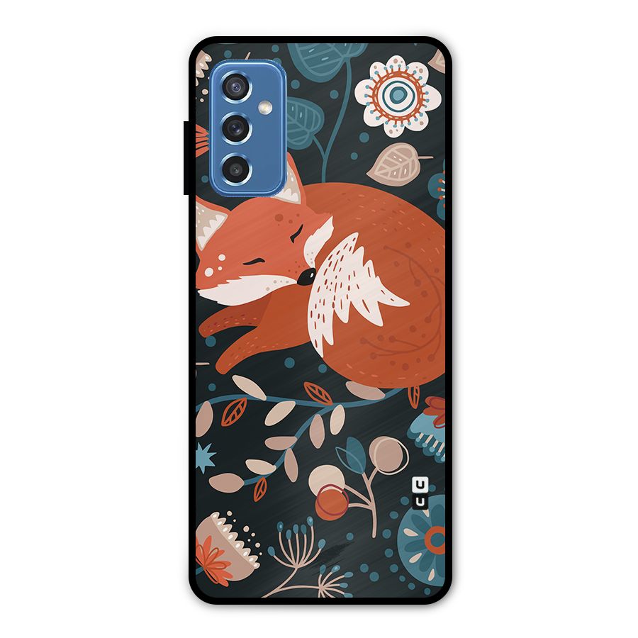 Nordic Arts Sleeping Fox Metal Back Case for Galaxy M52 5G