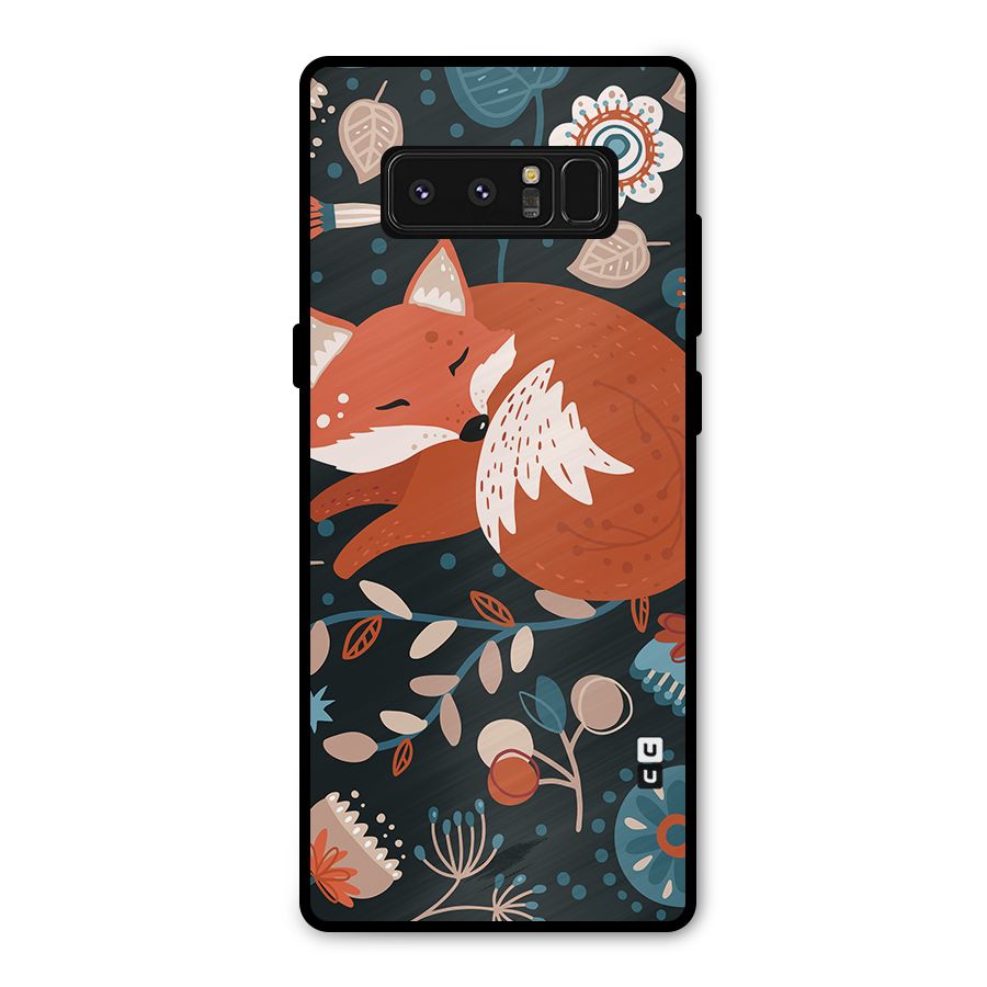 Nordic Arts Sleeping Fox Metal Back Case for Galaxy Note 8