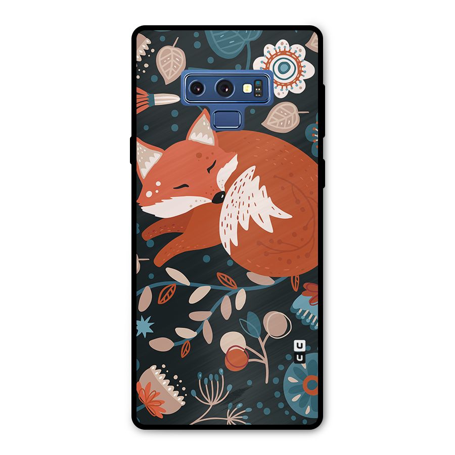 Nordic Arts Sleeping Fox Metal Back Case for Galaxy Note 9