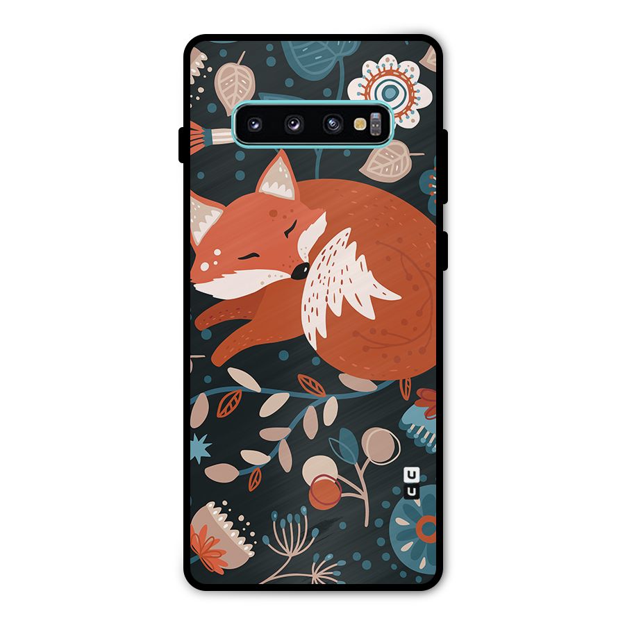 Nordic Arts Sleeping Fox Metal Back Case for Galaxy S10 Plus