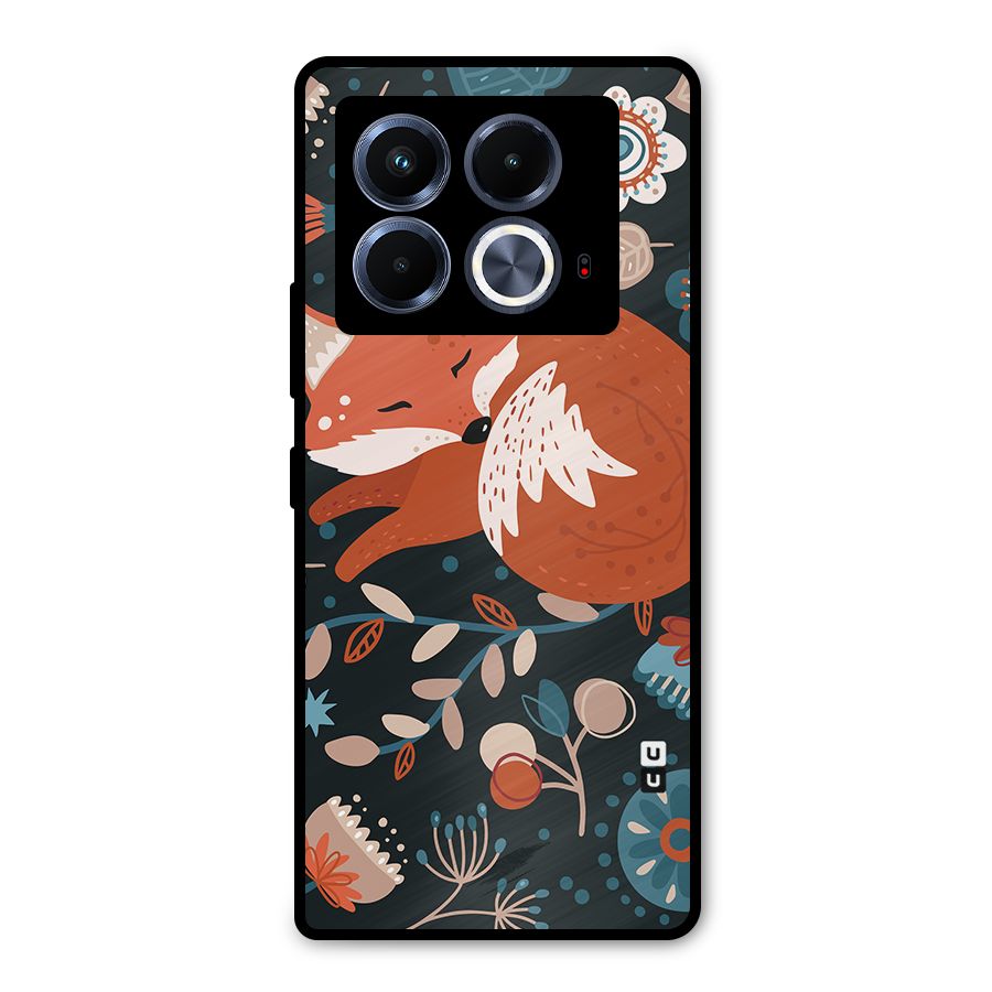 Nordic Arts Sleeping Fox Metal Back Case for Infinix Note 40 5G