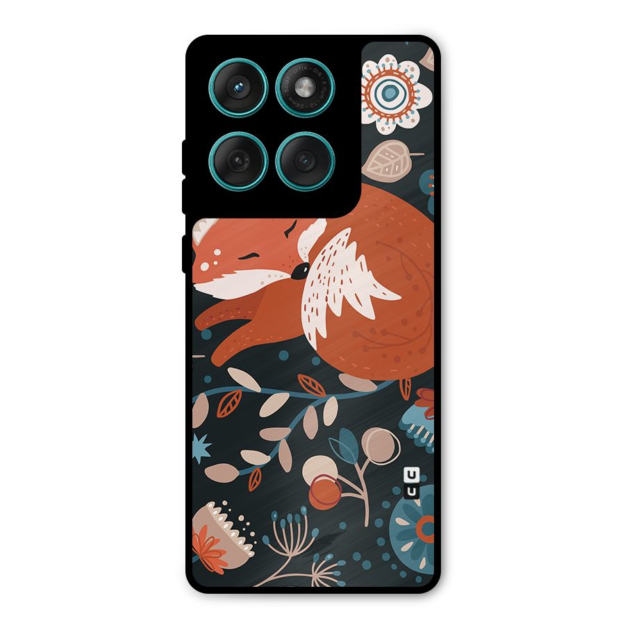 Nordic Arts Sleeping Fox Metal Back Case for Motorola Edge 60 Fusion