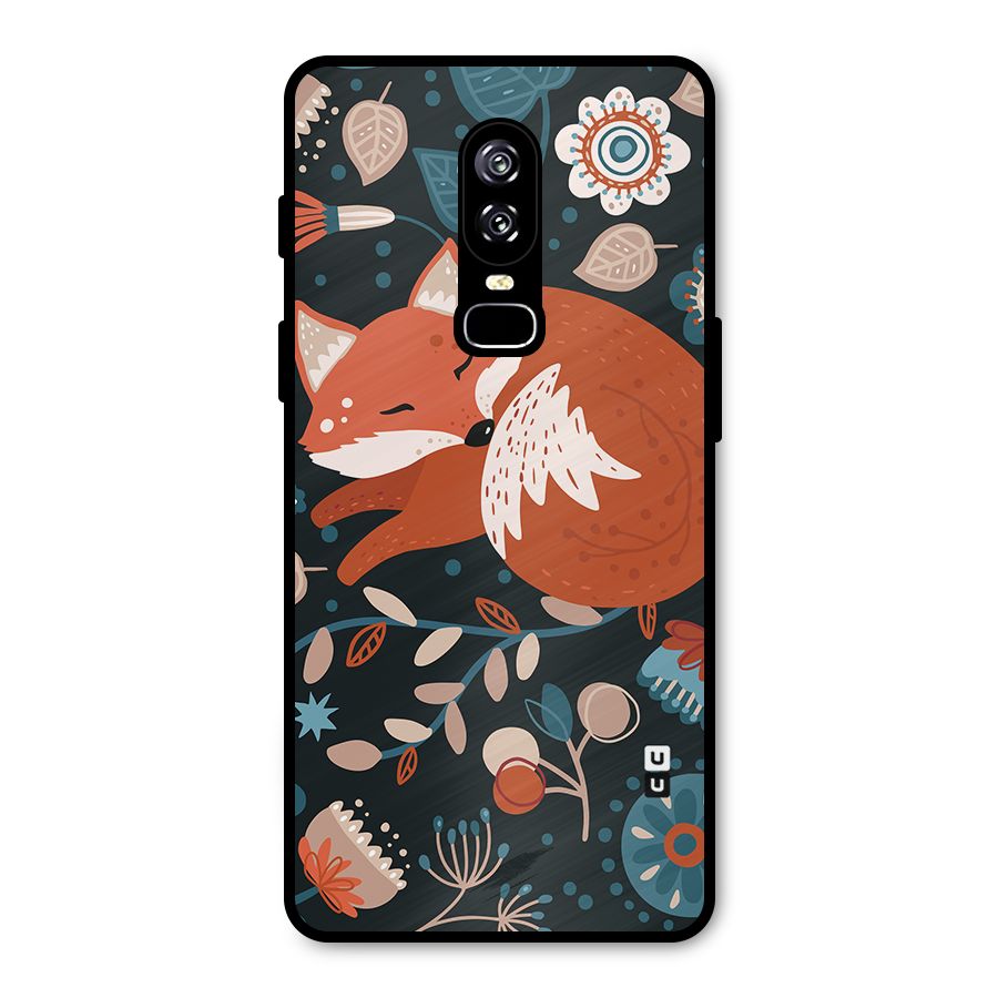 Nordic Arts Sleeping Fox Metal Back Case for OnePlus 6