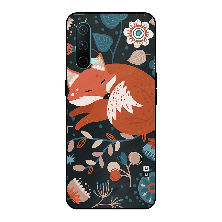 Nordic Arts Sleeping Fox Metal Back Case for OnePlus Nord CE 5G