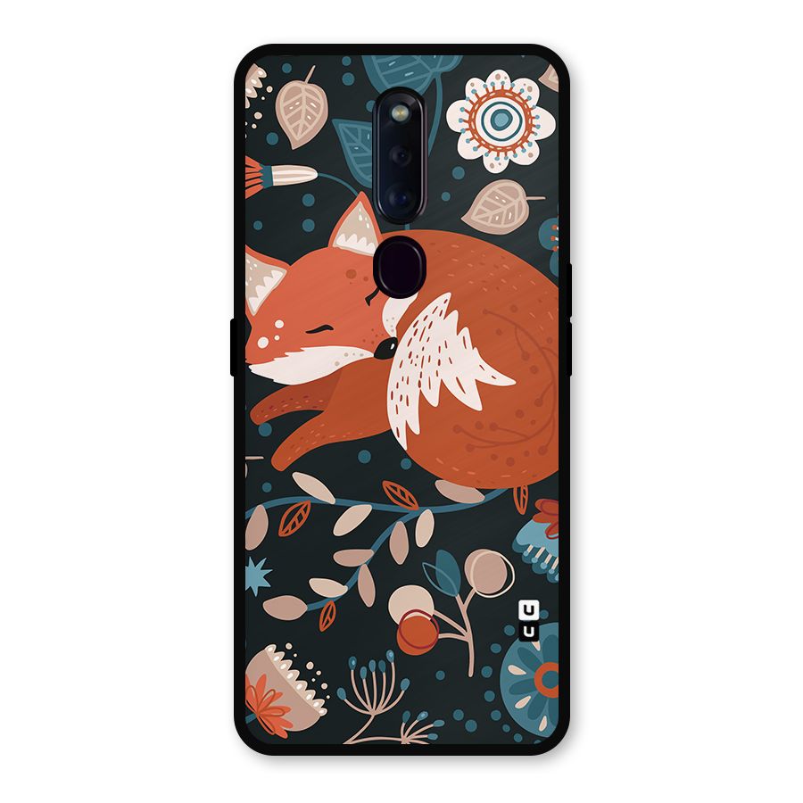 Nordic Arts Sleeping Fox Metal Back Case for Oppo F11 Pro