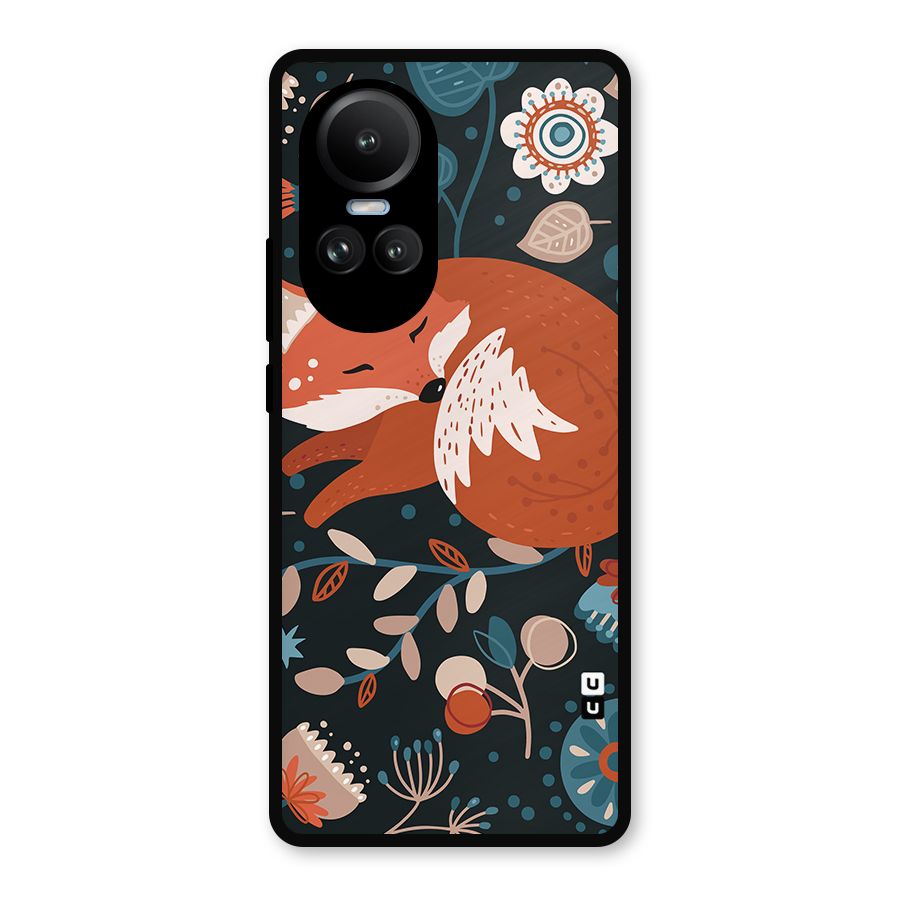 Nordic Arts Sleeping Fox Metal Back Case for Oppo Reno10 Pro