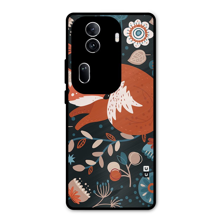 Nordic Arts Sleeping Fox Metal Back Case for Oppo Reno11 Pro 5G