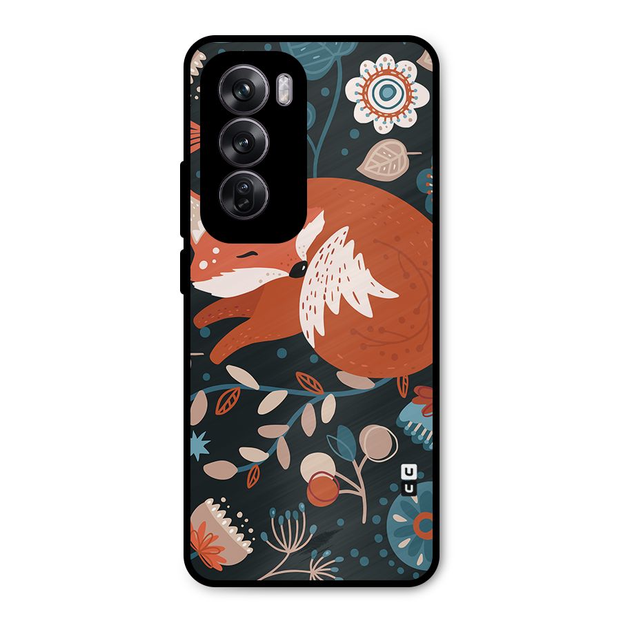 Nordic Arts Sleeping Fox Metal Back Case for Oppo Reno12 Pro