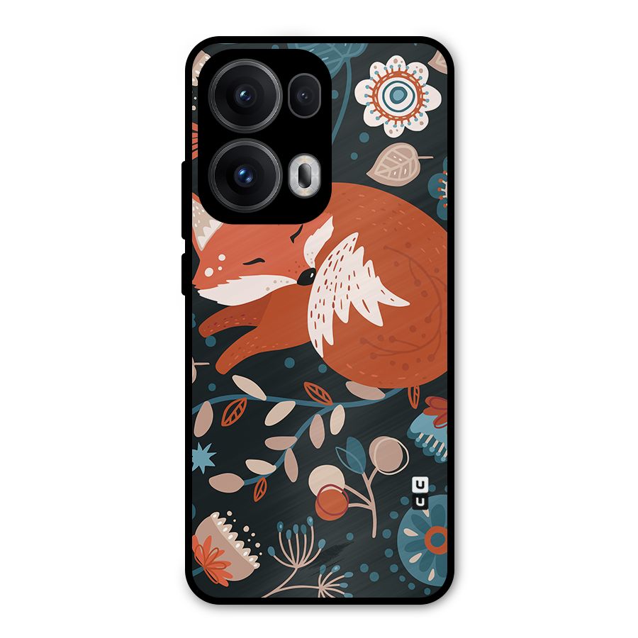 Nordic Arts Sleeping Fox Metal Back Case for Oppo Reno13 Pro