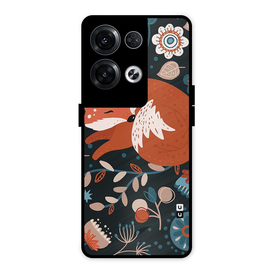 Nordic Arts Sleeping Fox Metal Back Case for Oppo Reno8 Pro 5G
