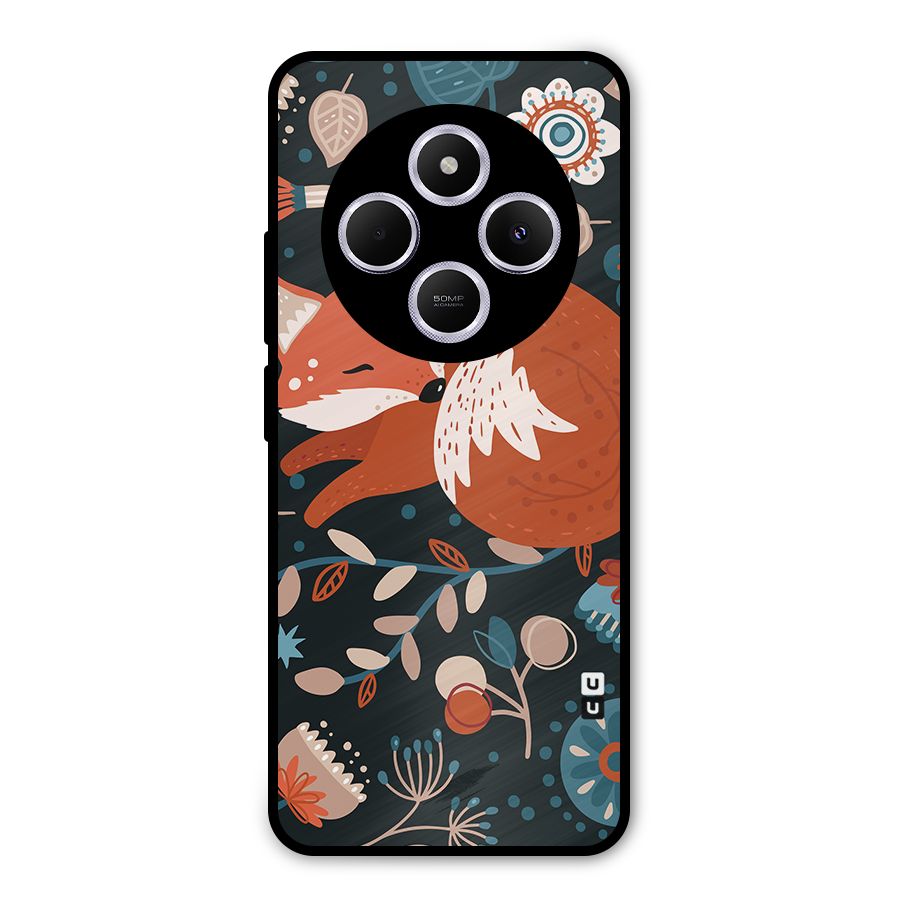 Nordic Arts Sleeping Fox Metal Back Case for Poco C75 5G