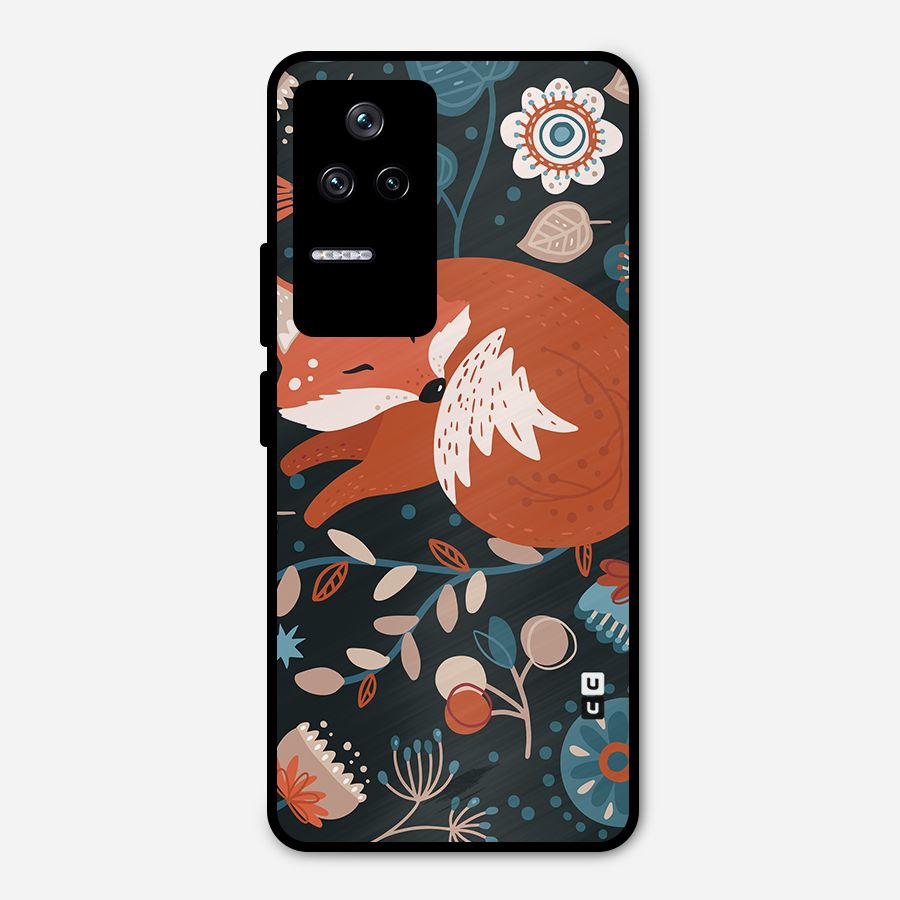 Nordic Arts Sleeping Fox Metal Back Case for Poco F4 5G