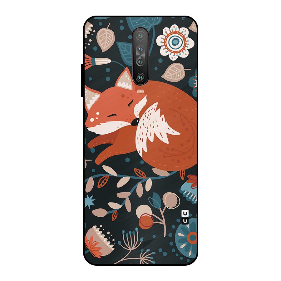 Nordic Arts Sleeping Fox Metal Back Case for Poco X2