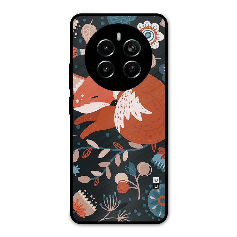 Nordic Arts Sleeping Fox Metal Back Case for Realme 12 Pro Plus