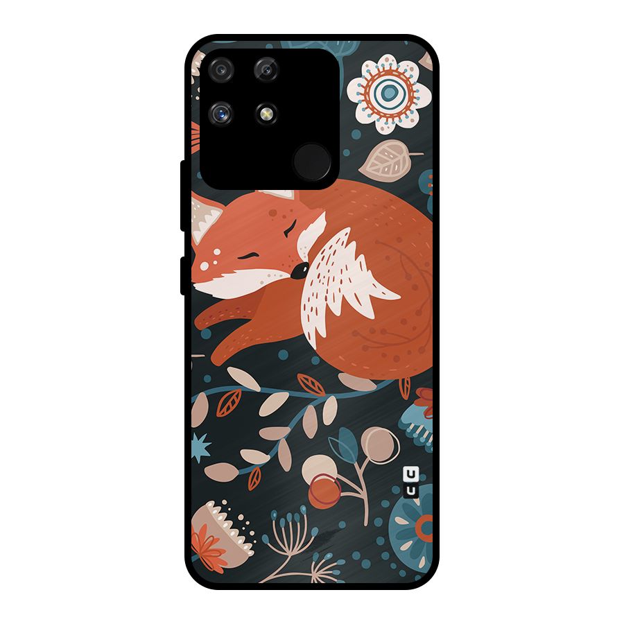 Nordic Arts Sleeping Fox Metal Back Case for Realme Narzo 50A